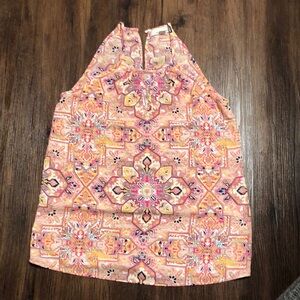 Evereve Allison Joy pink Tank Top  floral women’s sz XS Boho Sleeveless EUC